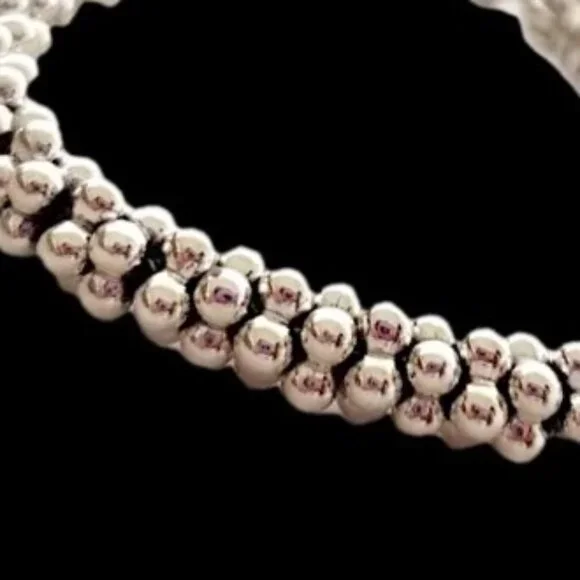 LAGOS Signature Silver Caviar Bracelet I 9mm 925 Sterling Sz M 7.5" Unisex  NWT - Picture 15 of 16